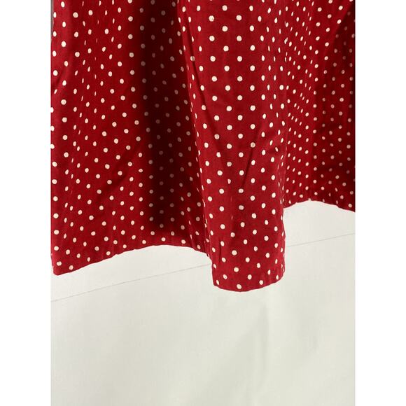 H&M Women's Red-White Polka Dot Belted A-Line Mini Skirt SZ 4 - Picture 8 of 12